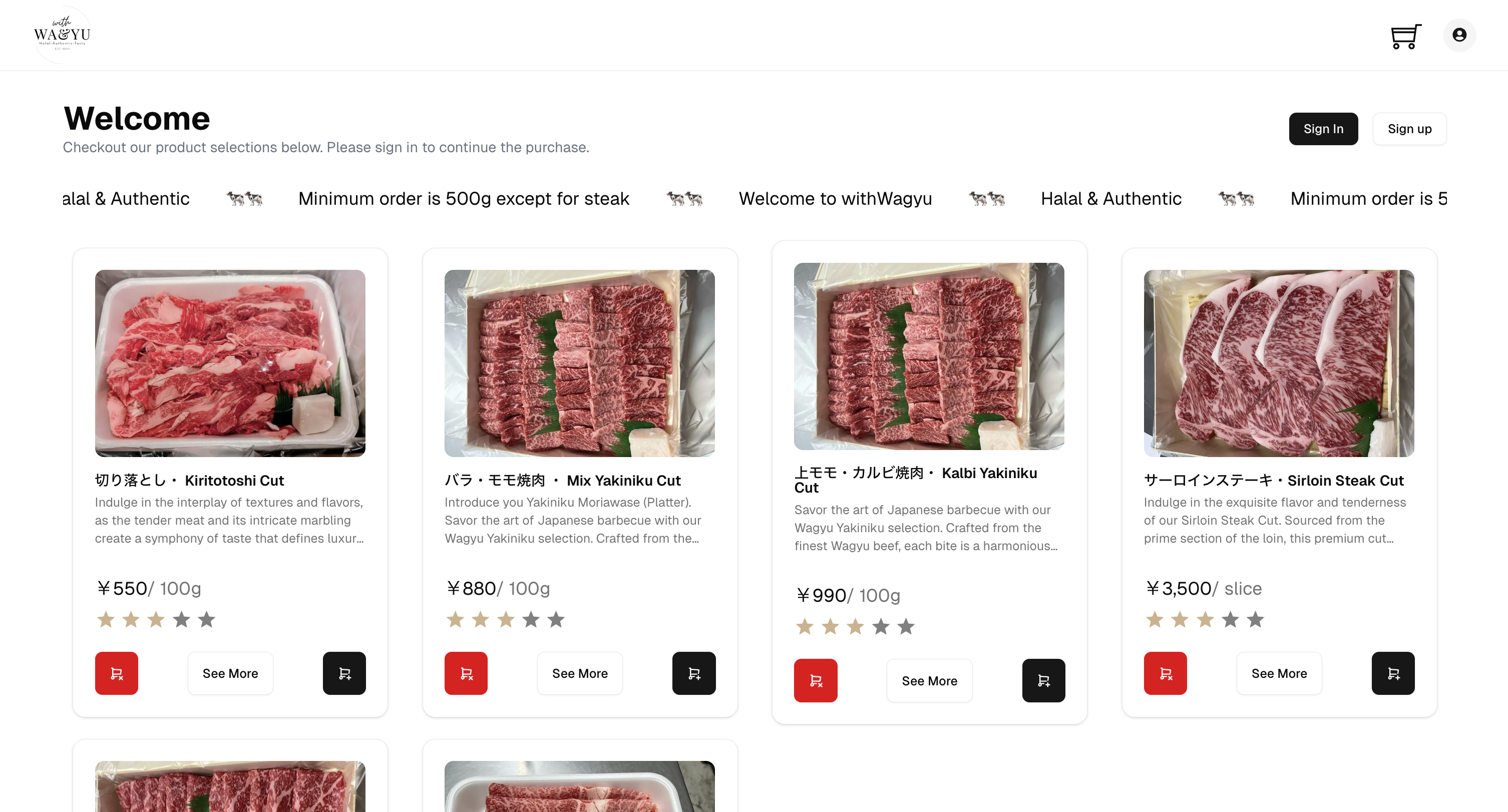 WithWagyu E-Commerce